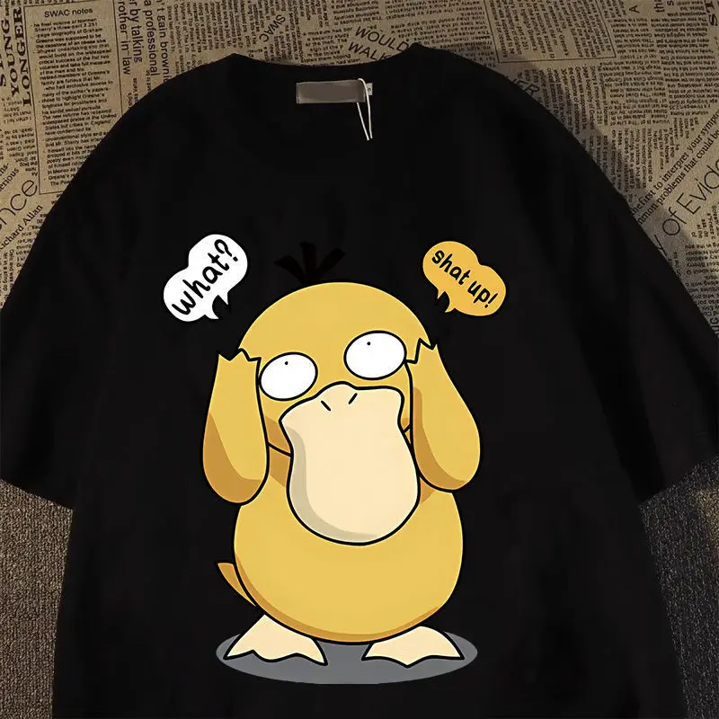 Pokémon Anime Q-version Creative Cotton T-shirt Summer New Item Women's Plus Size T-shirt Y2K Loose Casual Short Sleeved Top