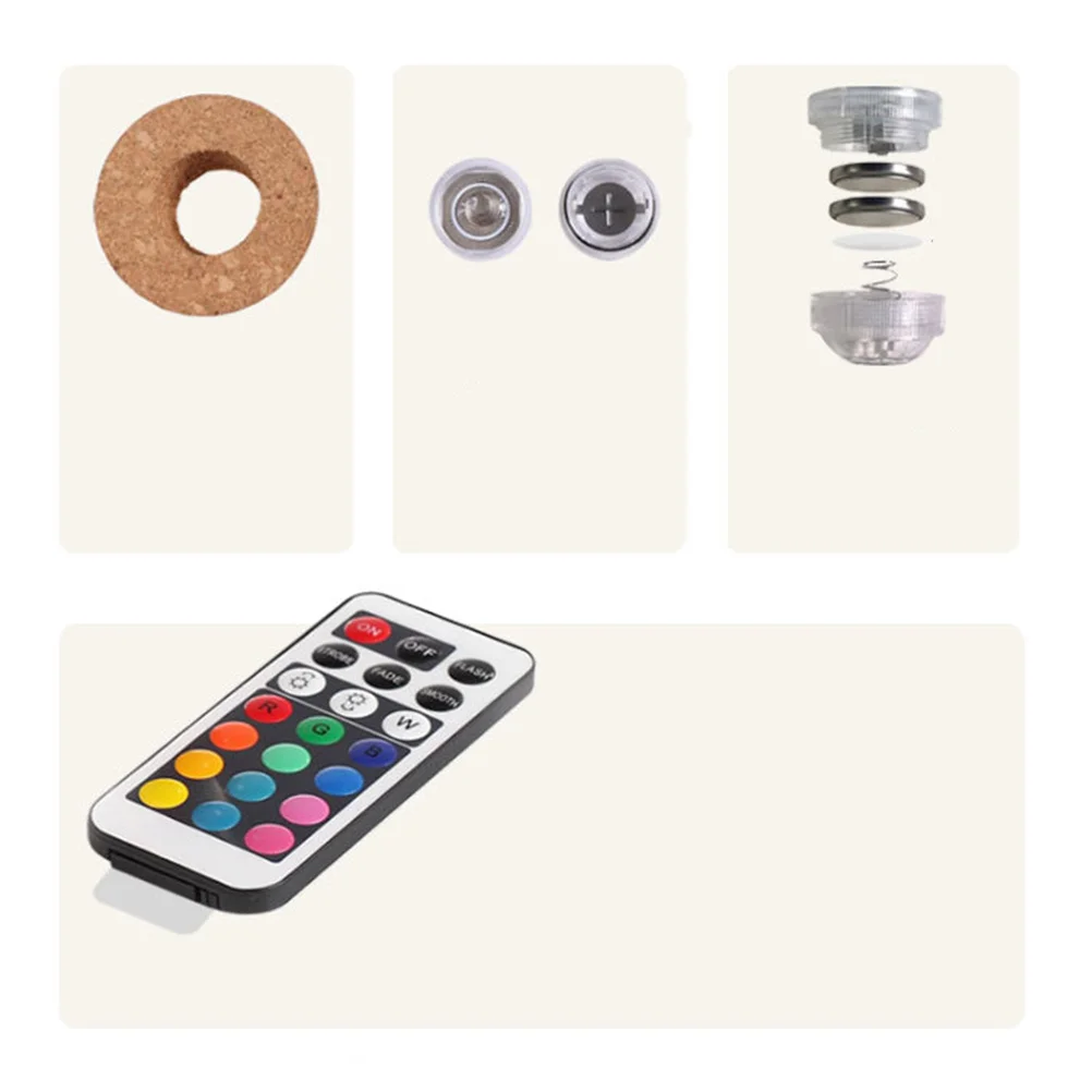 

Luminous Wish Bottle Preserved Flower Decor Romantic Artificial Flower For Home Wedding Party Bedroom Decoration Gift