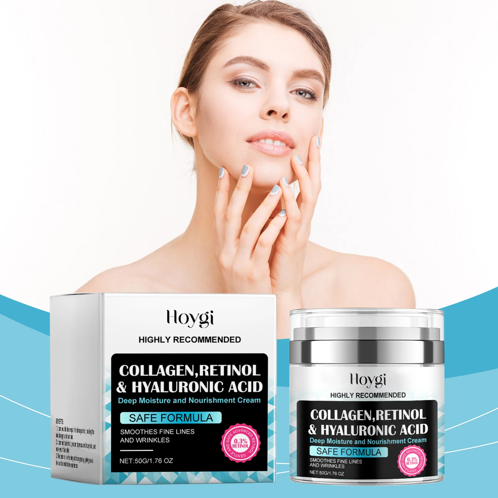 

Collagen Moisturizing Cream Hydrating Improves Rough Skin Gentle Facial Daily Care Increase Skin Elasticity and Reduce Wrinkles