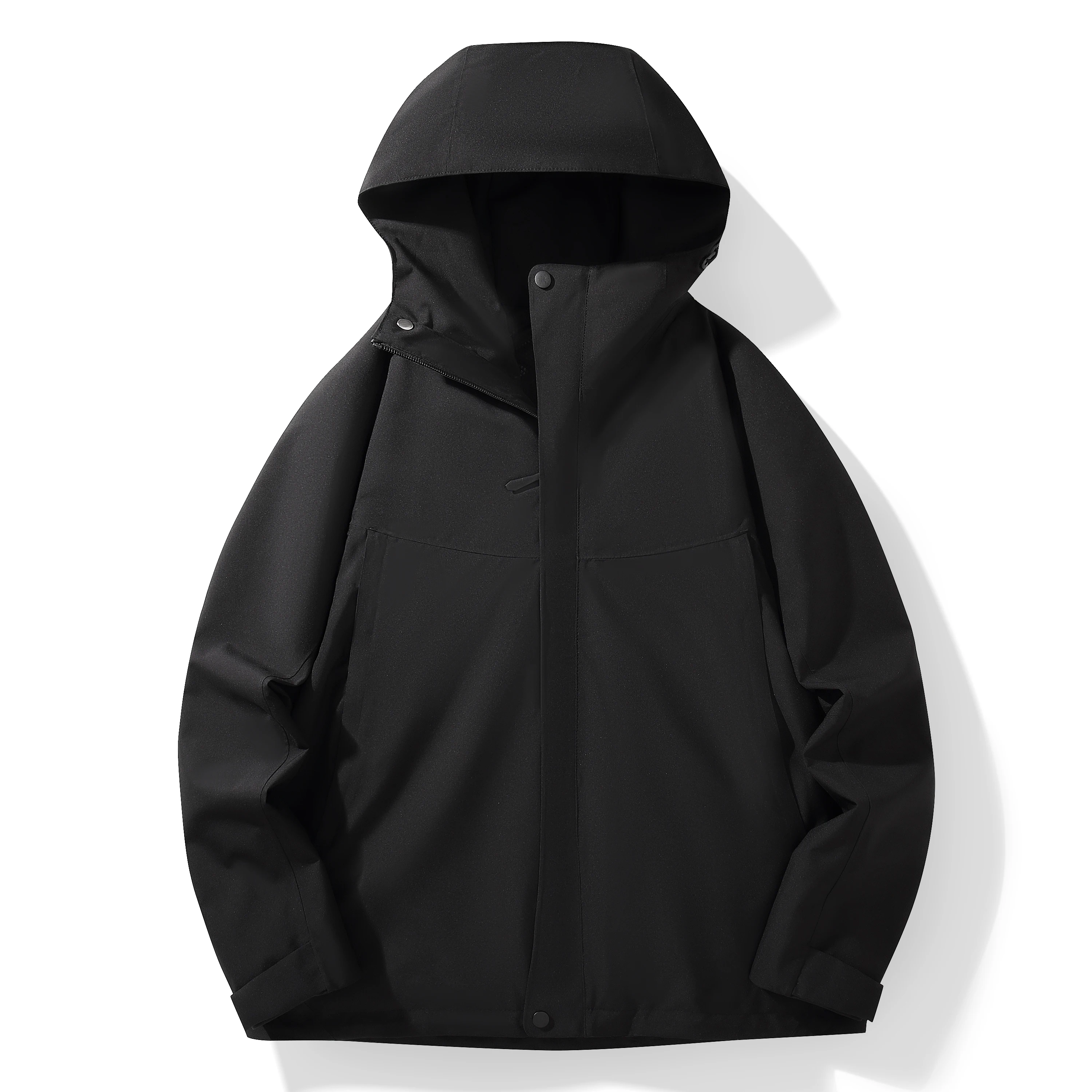 Men's Fashion Jacket Waterproof Windbreaker Outdoor Lightweight Coat Daily Wear Travel Camping Hooded Trendy Raincoat