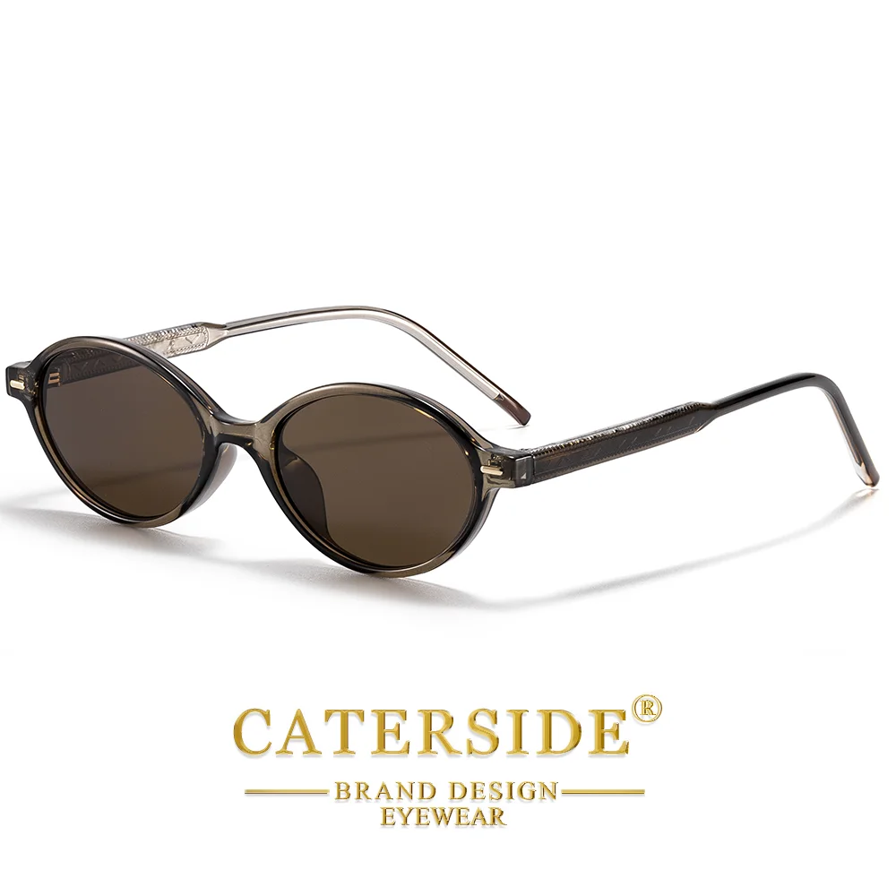 CATERSIDE Retro Mode Männer Sonnenbrille Kleine Runde Rahmen Straße Hip Hop Brillen Frauen Vielseitige Urlaub Geschenk Ätherische Gläser – Detail 8