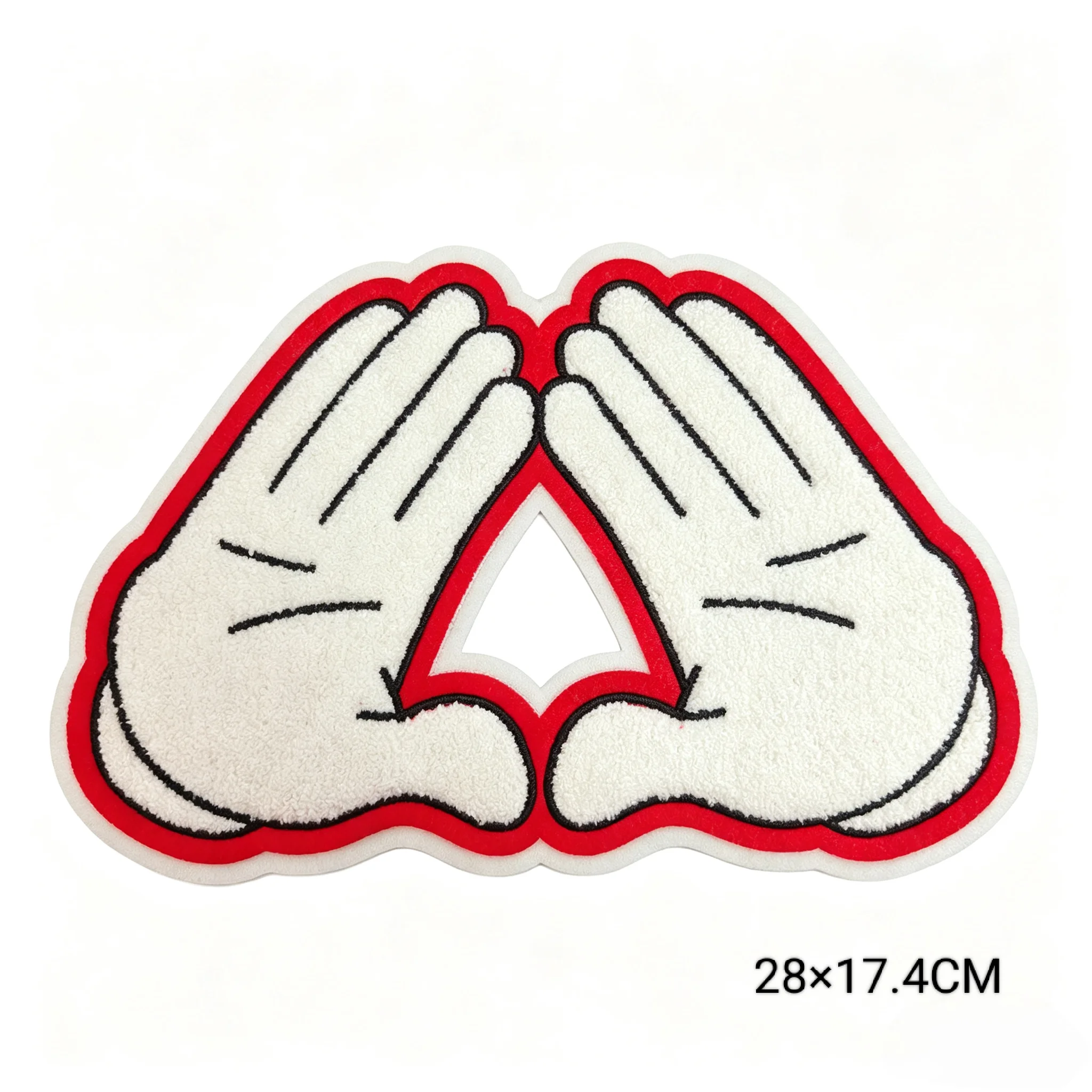 Delta Sigma Theta Praying Hand Chenille Iron On Patch Sorority Hand Sign Embroidered Applique For Jacket Clothing DIY Decoration