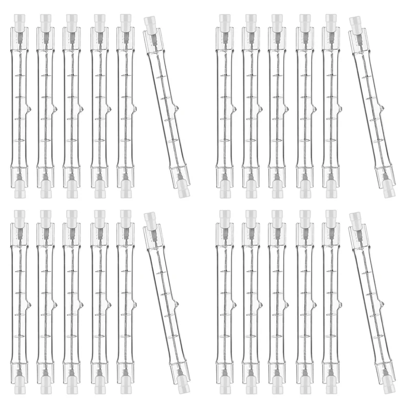 

A47U R7S Halogen Light Bulb 118Mm 200W 230V Halogen Rod R7S Halogen Bulb R7S Dimmable Halogen Rod Lamp Lights 24Pack