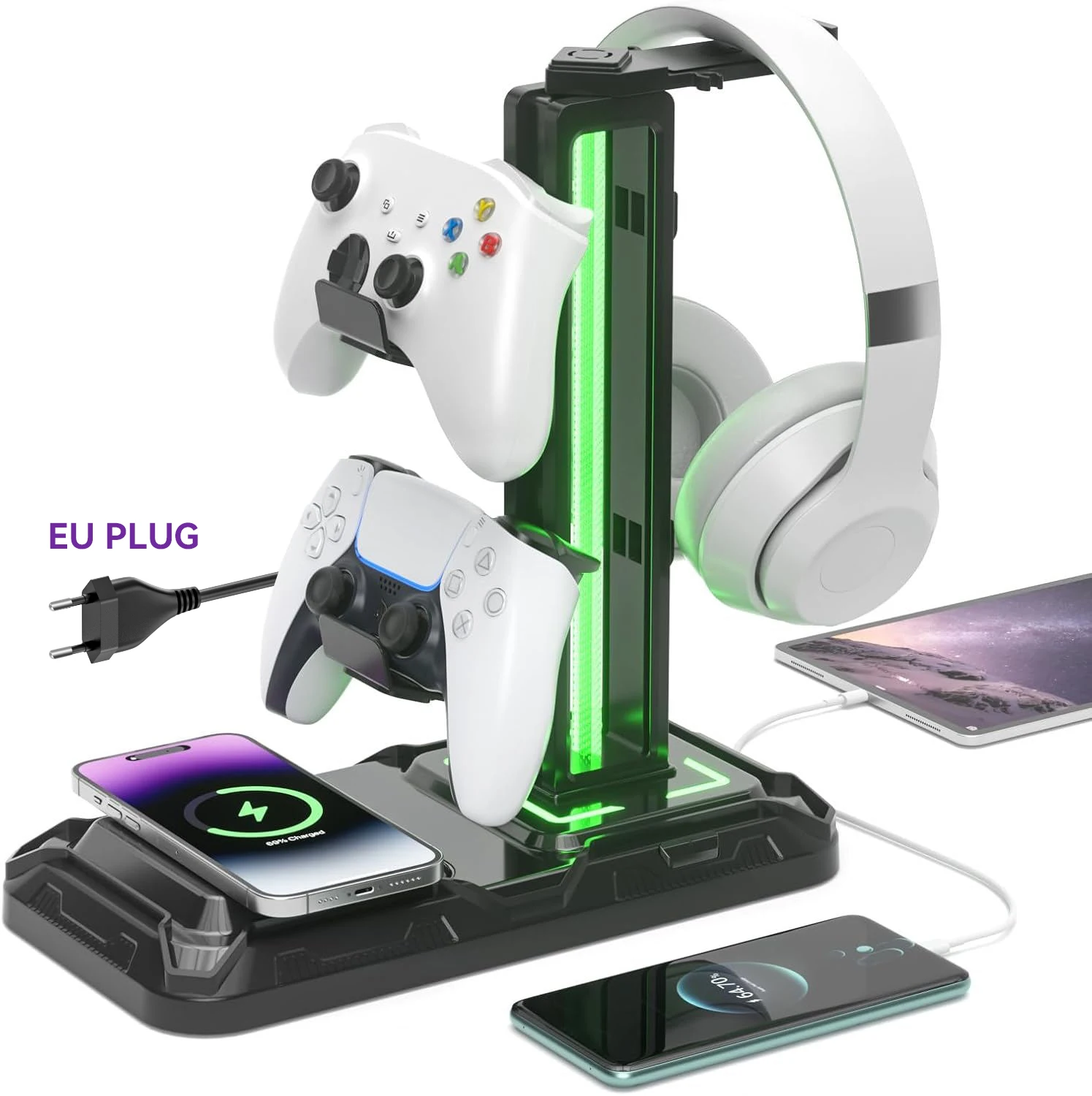 KDD Kopfhörer- und Controller-Halterung aus Holz – Die perfekte Lösung für einen aufgeräumten Gaming-Desk