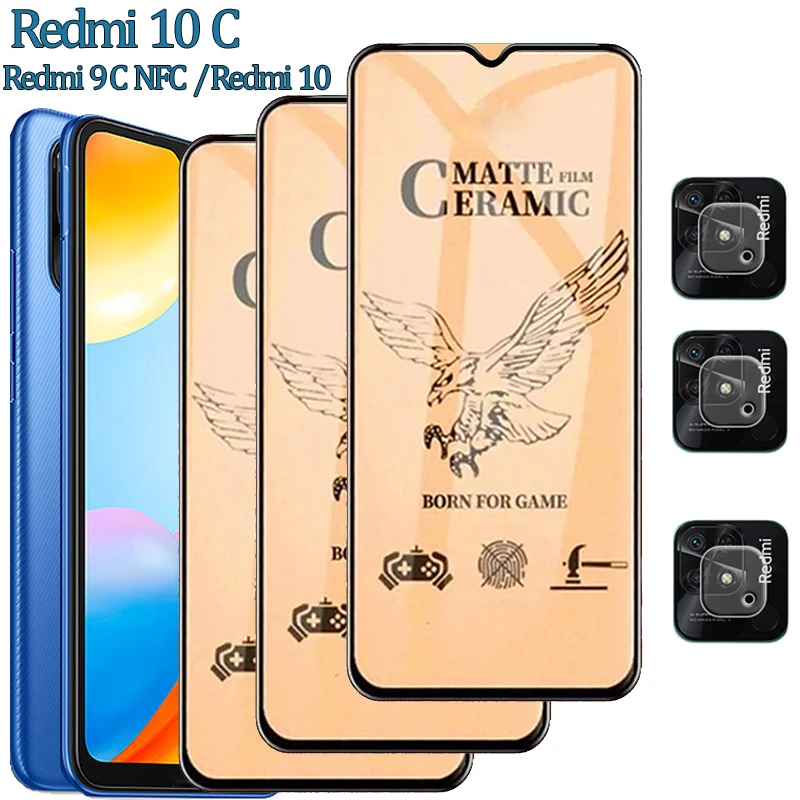 redmi 10c Ceramic Screen Protector for Redmi 10 C Matte Soft Glass for xiaomi redmi 10c ceramica mica lamina redmi 10 9c 10c redmi 9 c nfc redmi10 redmi-10c gamming protector ,redmi 10c not tempered glass