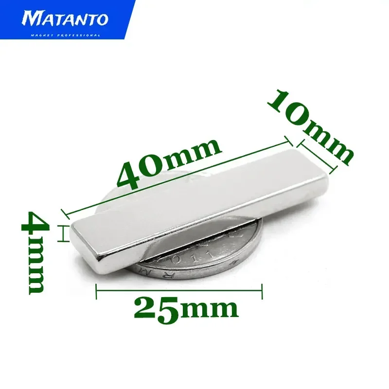 2/5/10/15/20/30PCS 40x10x4mm Block Search Magnet N35 Powerful Strong Magnetic Magnets 40x10x4 Quadrate Neodymium Magnets 40*10*4