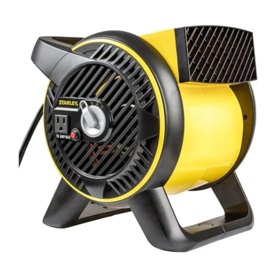 

Heavy Duty Utility Blower 3 Speed Portable Floor Fan with Outlet and Pivoting Head for Home and Garage Cooling Drying and Air C
