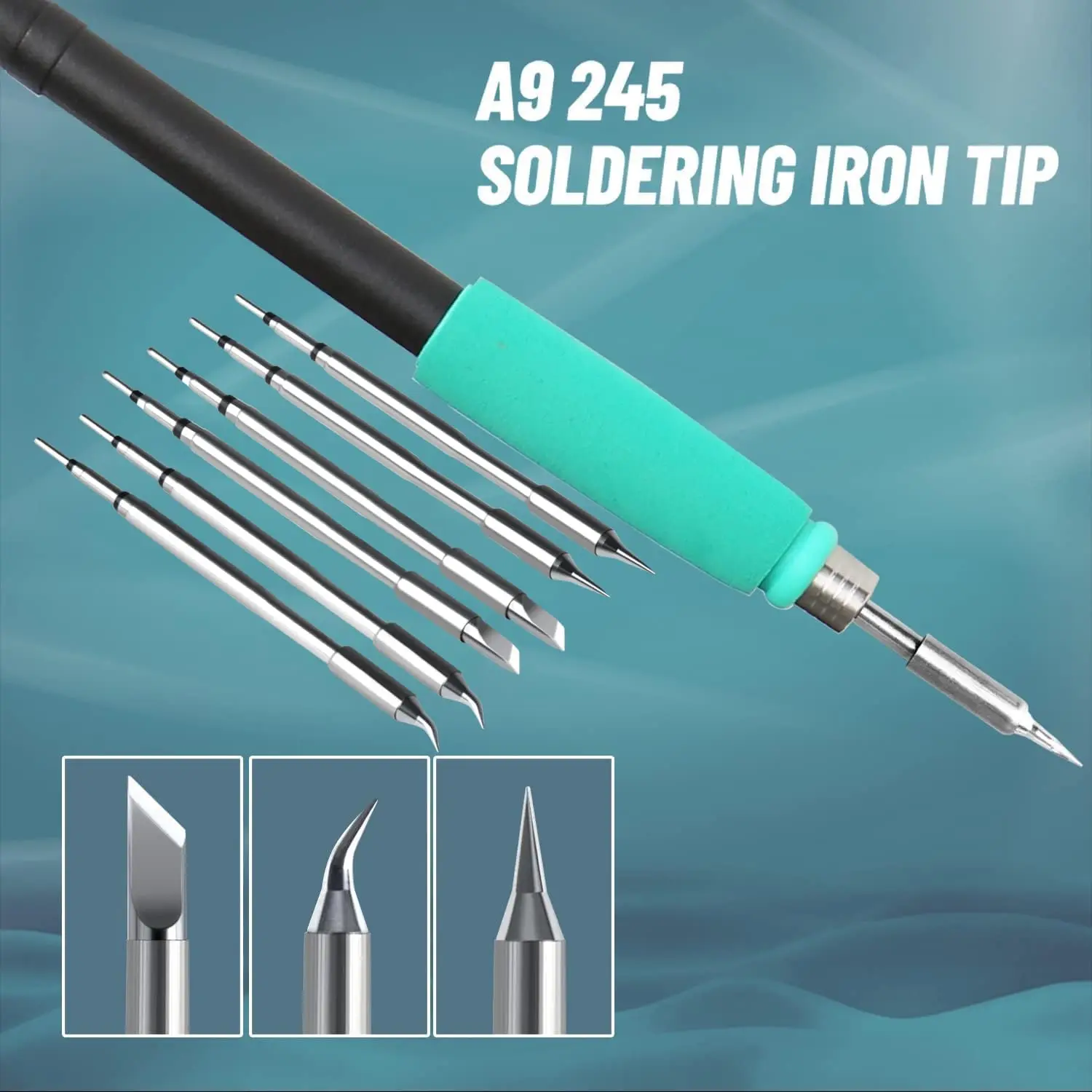 Estación de soldadura digital SUGON A9 245, calentamiento rápido 3s, 110 V, 6 puntas, 212-842 ℉ , Estante de repuesto