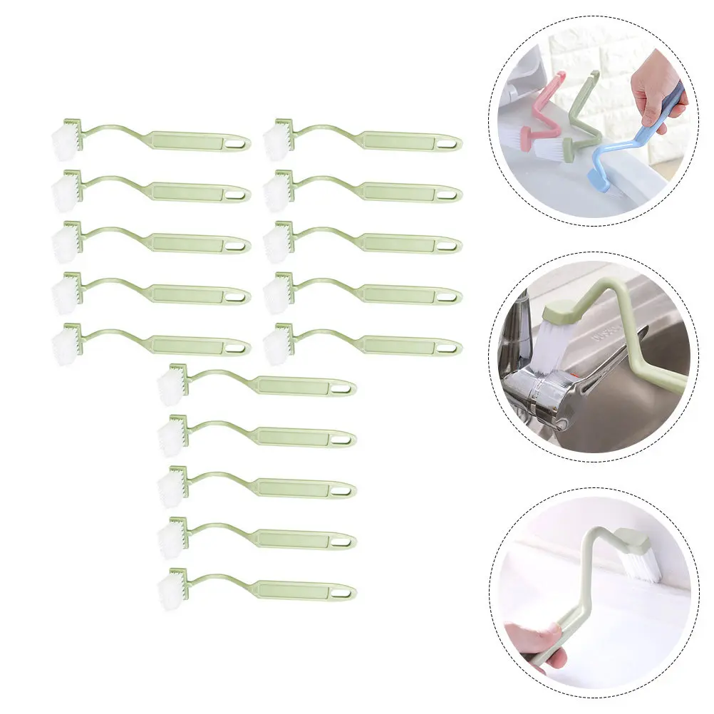 Lot de 15 brosses WC courbées en plastique de type S, manche long antidérapant, design ergonomique pour salle de bain, hôtel, bureau, nettoyage en profondeur des zones tenaces
