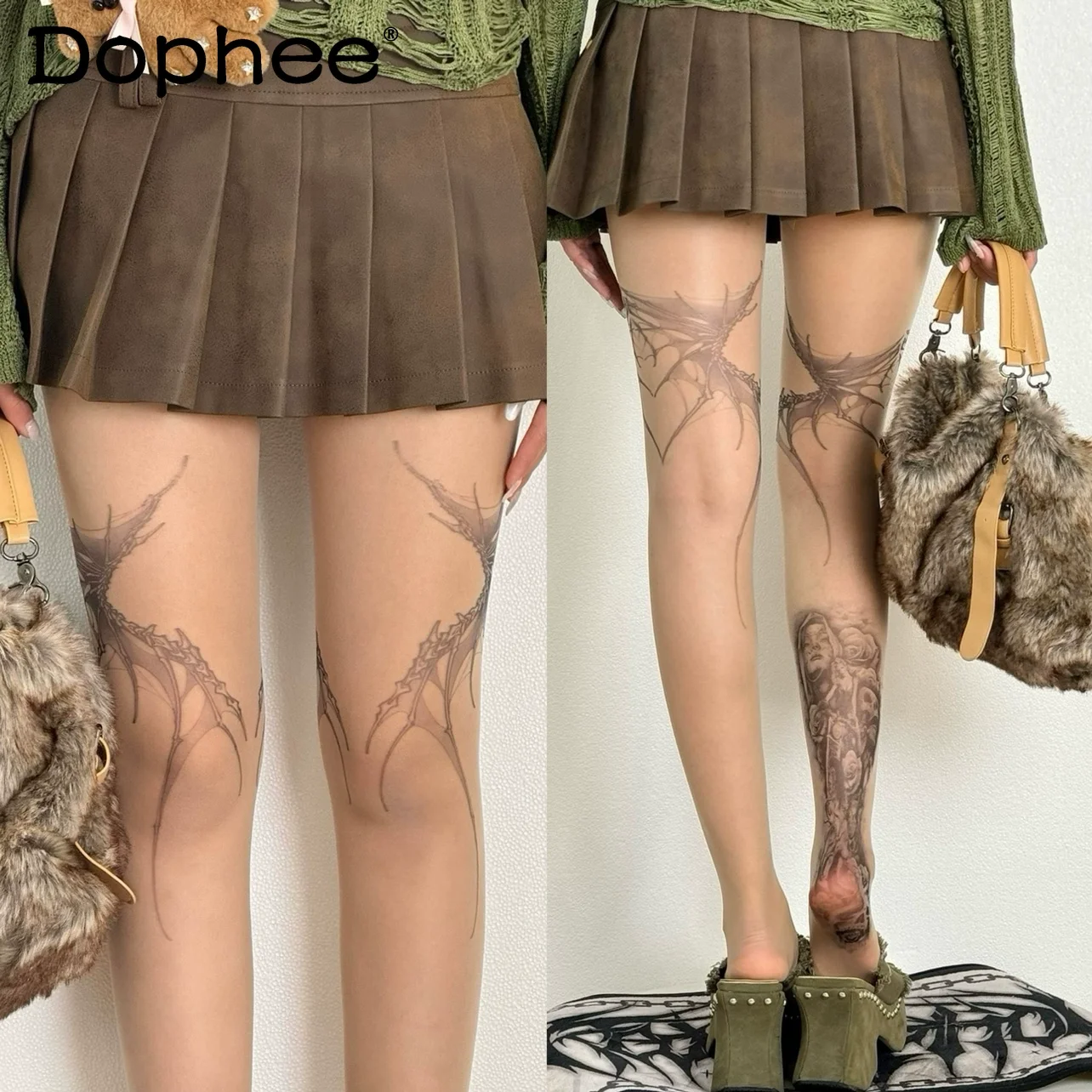 

Y2K Subculture Sweet Cool Hot Girl Japanese Original Lolita Stockings Sexy Printed Versatile Pantyhose