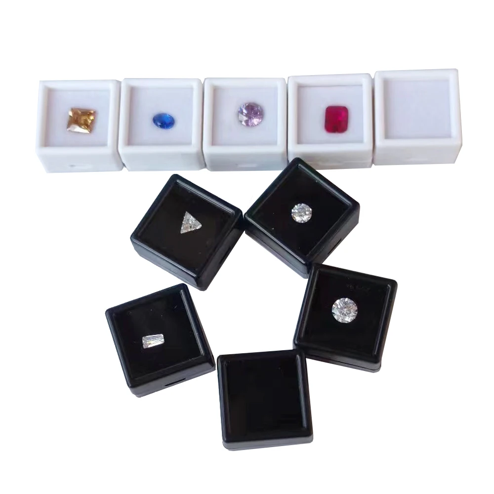 Loose Diamond Box Transparent Gemstone Storage Case Quality Pendant Beads Organizer Ring Earrings Gem Stone Gift Packaging Box
