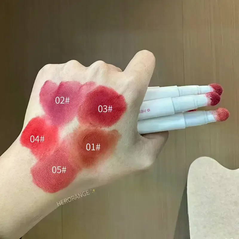 HERORANGE الشفاه الصقيل السائل أحمر الشفاه كريم عارية ماتي الوردي الأحمر الصباغ مقاوم للماء طويلة الأمد صبغ الخد الشفاه تينت لصق