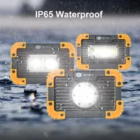 LED Flood Light 10W Worklight Projector Reflector LED COB Work Light Spotlight Outdoor Camping Emergency Light+18650+USB Cable