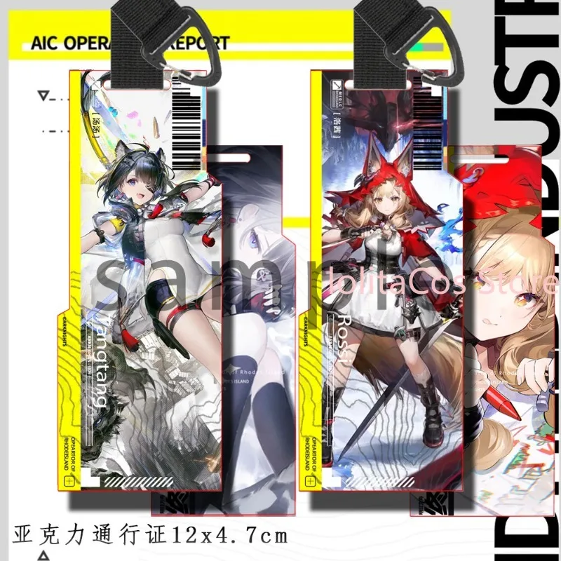 Arknights: Endfield Chenqianyu Rossi Tangtang - Colgante de acrílico de 75 mm con doble efecto brillante, insignia decorativa para bolso, regalo de anime para cumpleaños y Navidad