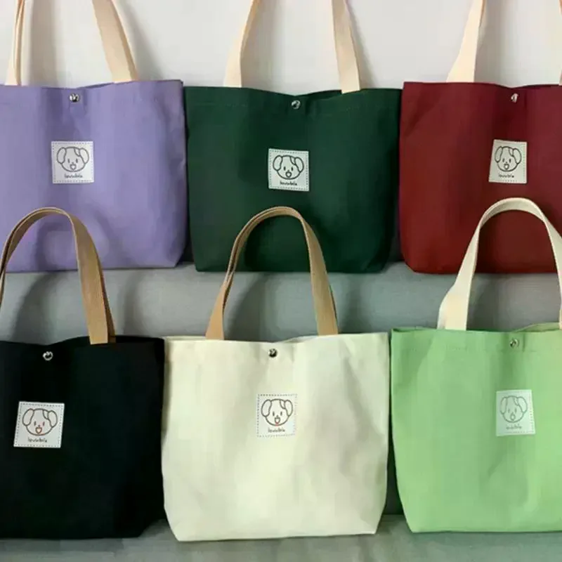 Simple Stylish Canvas Tote Bag Large Capacity Portable Shoulder Bag for Office Travel Daily Commute