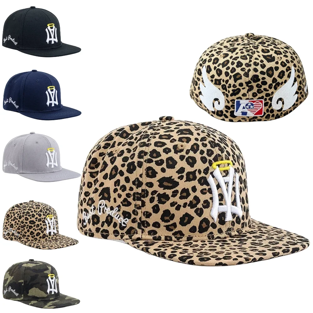 Heißer Verkauf: Unisex Flat-Bill-Snapback-Cap mit NA-Buchstaben und Flügel-Stickerei – Lässige Outdoor-Trend-Baseballkappe für Herren und Damen – Detail 2