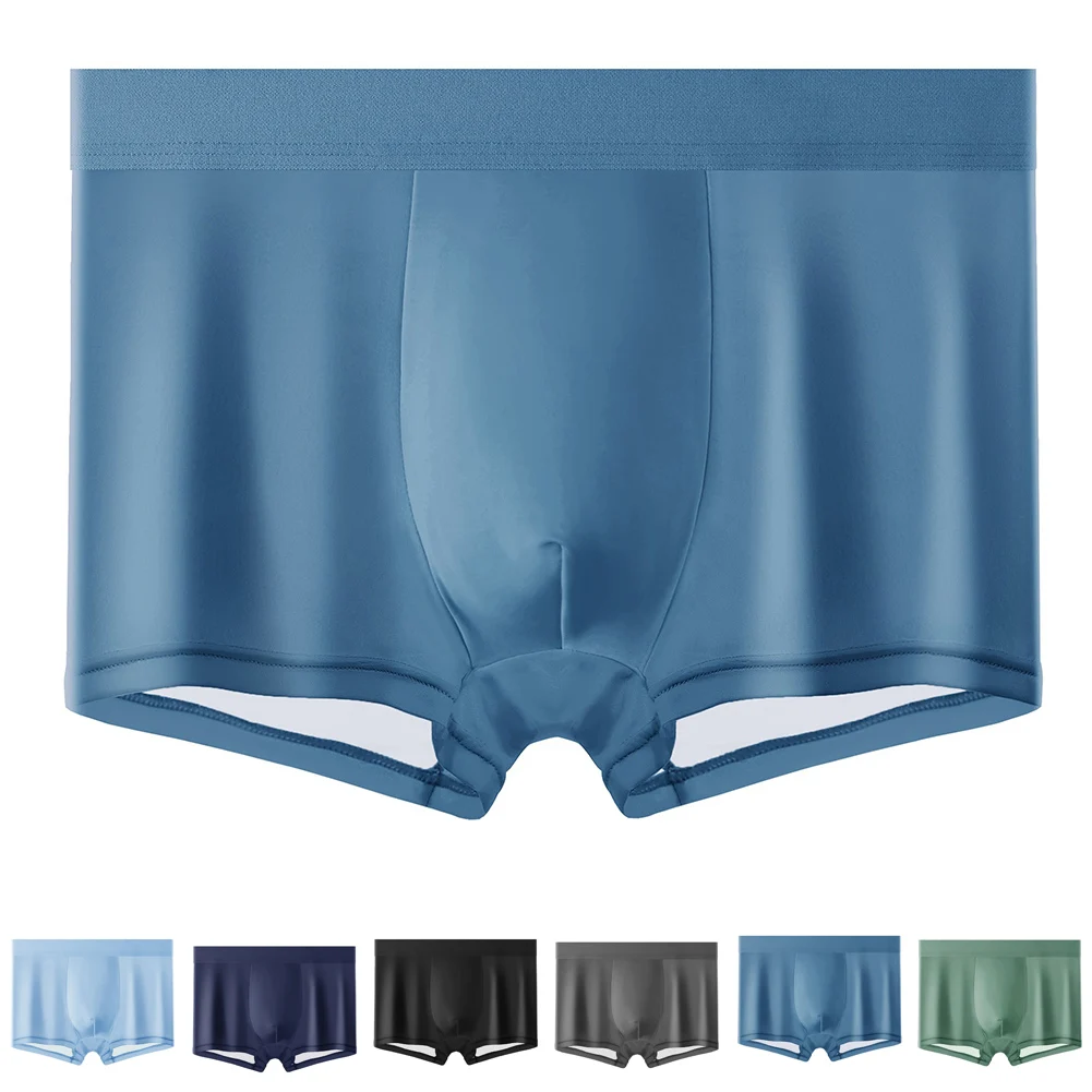 

Мужские тонкие шорты-боксеры со средней посадкой, простые трусы-боксеры со средней талией, нижнее белье, мужские дышащие трусы