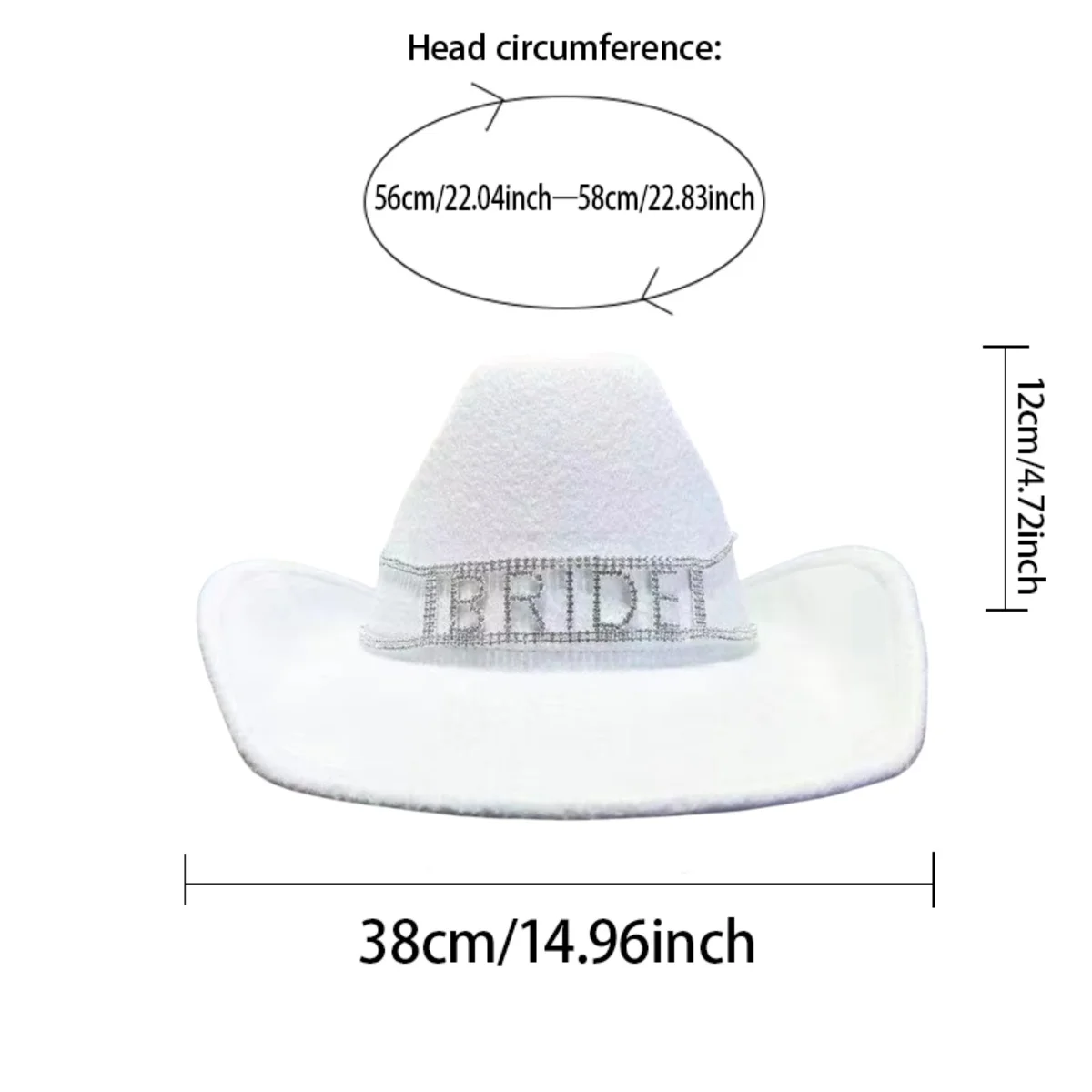 HongLuan Sombrero de disfraz con purpurina Sombreros de vaquero y adultos con diamantes de imitación para mujer, accesorios femeninos de cosplay de vaquero y gorra de vaquera