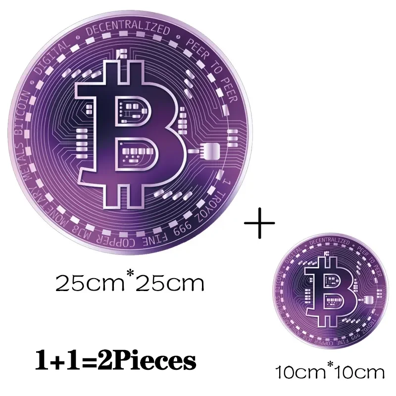 2PCS/Lot Bitcoin Heat Thermo Adhesive Thermal Transfer Fusible Stickers Iron On T-Shirt Patches For Ironing Application Clothes - Image 2