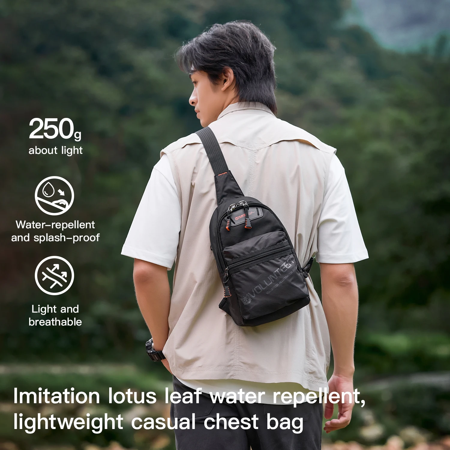 VOLUNTEER Cross-body for Men 2025 New Fashion Travel Oxford Large Capacity High Quality Waterproof Casual Bags 1802-12