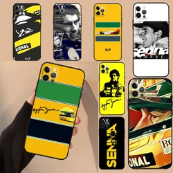 Ayrton Senna Phone Case For iPhone 15 14 16 Pro Max 13 12 Mini 11 16 Pro Max XS X XR Plus Cover