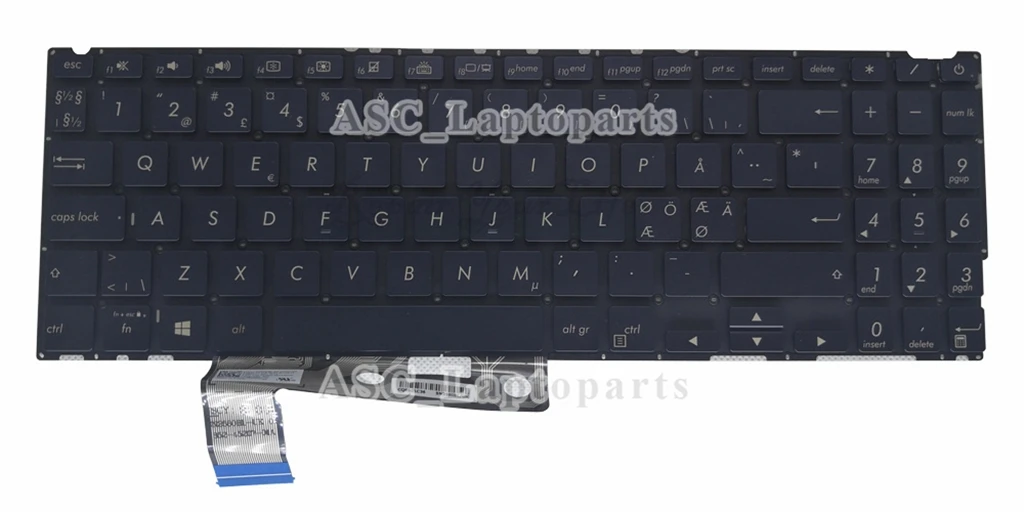 Imagem -04 - Checo Eslovaco Nórdico Suíço Latino Espanhol Russo Teclado para Asus Zenbook 15 Ux533f Ux533fd Ux533fn Ux534f Ux534fac Retroiluminado Novo