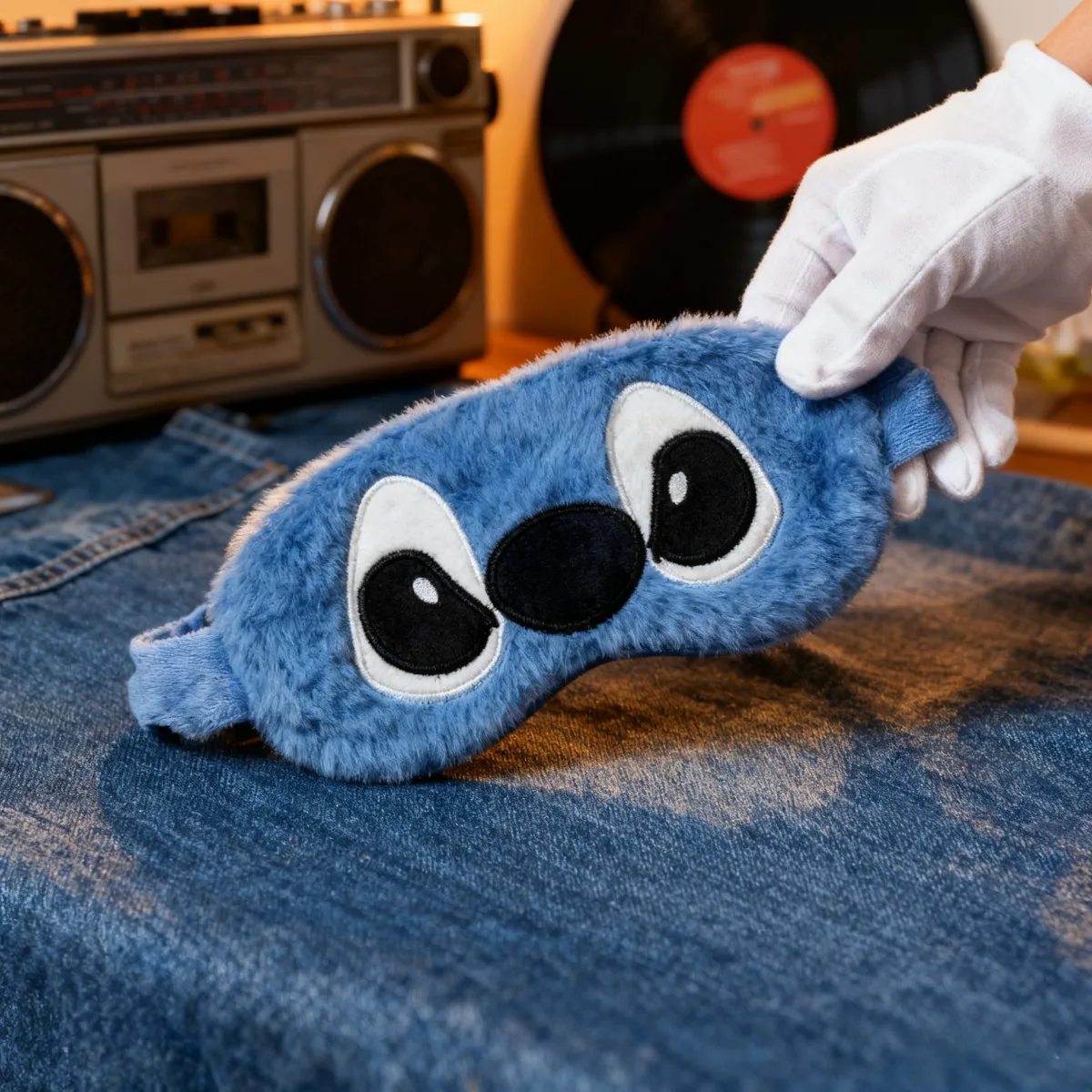 Masque de sommeil de personnage de point réglable et respirant pour femmes et hommes, idéal pour les vols bloquant la lumière, cadeau parfait pour les amateurs de points