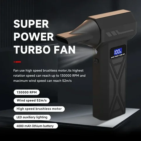 ZTEN Handheld 4nd Generation Violent Blower Brushless Motor 130,000 RPM Wind Speed 52m/s Duct Outdoor Powerful Air Blower
