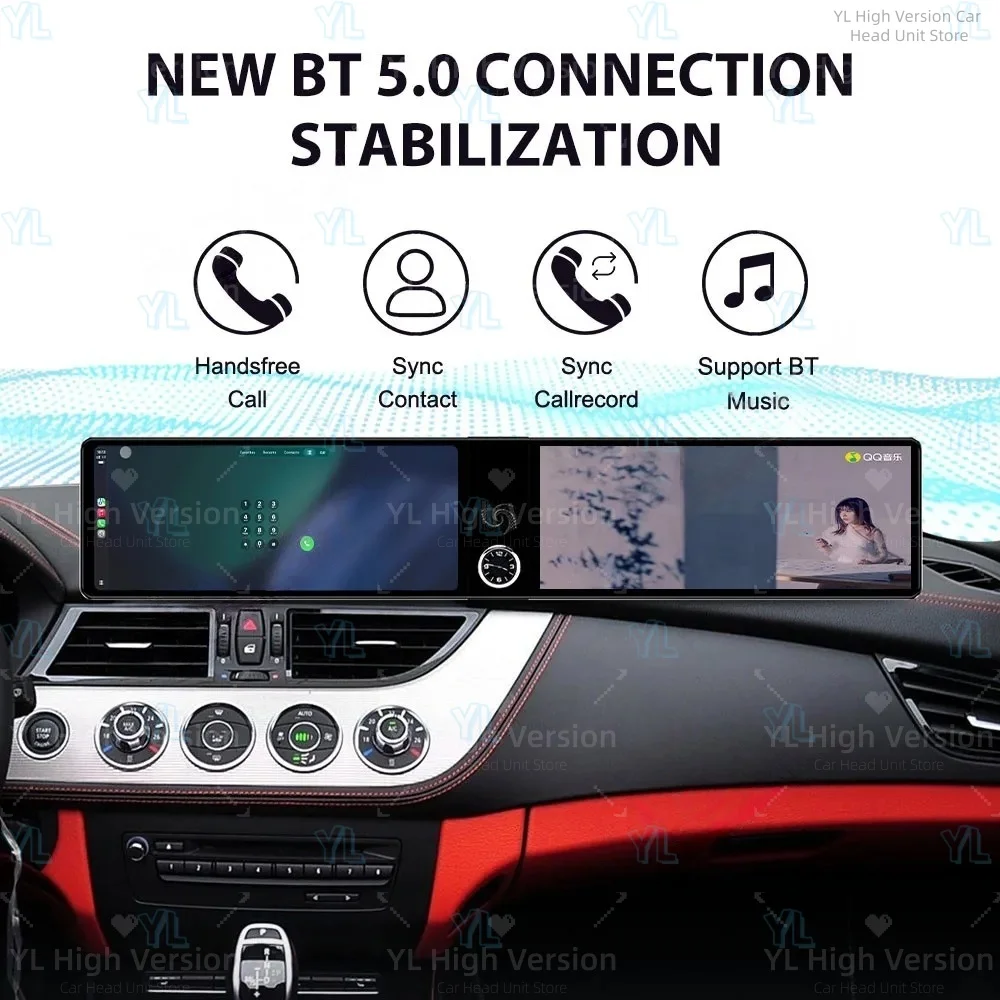 12.3'' HD Dual Screen Car Radio For BMW Z4 2009-2017 Carplay Car Multimedia Video Player GPS Navigation Unit Car Radio WIFI DSP