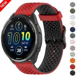 22mm 20mm Silicone Strap for Garmin Forerunner 965 265 255 55 165 645 Breathable wristband for Garmin Vivomove Trend/Venu 3 Band