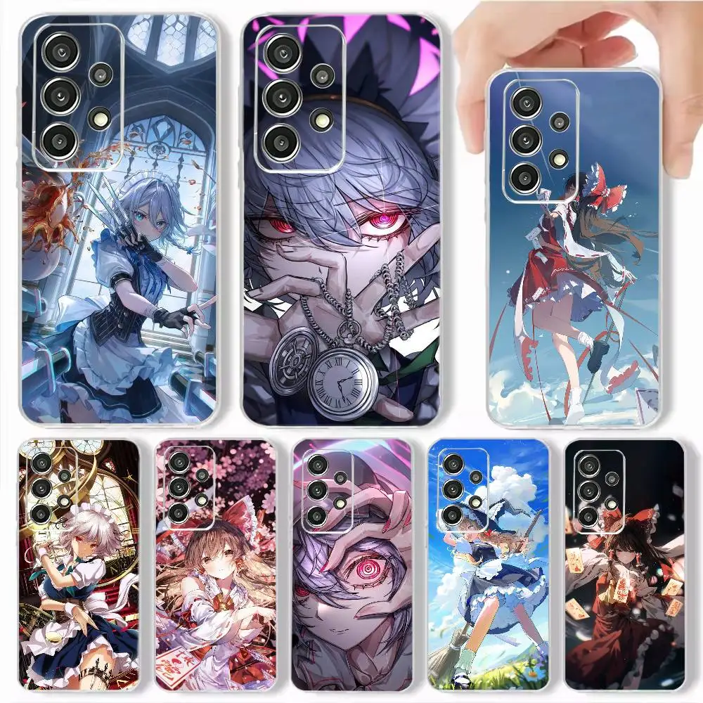 Izayoi Sakuya Reimu Hakurei TOUHOU Project Phone Case Soft Transparent TPU Case For Samsung S25,S24,S21,S22,S23,S30,Ultra,Plus