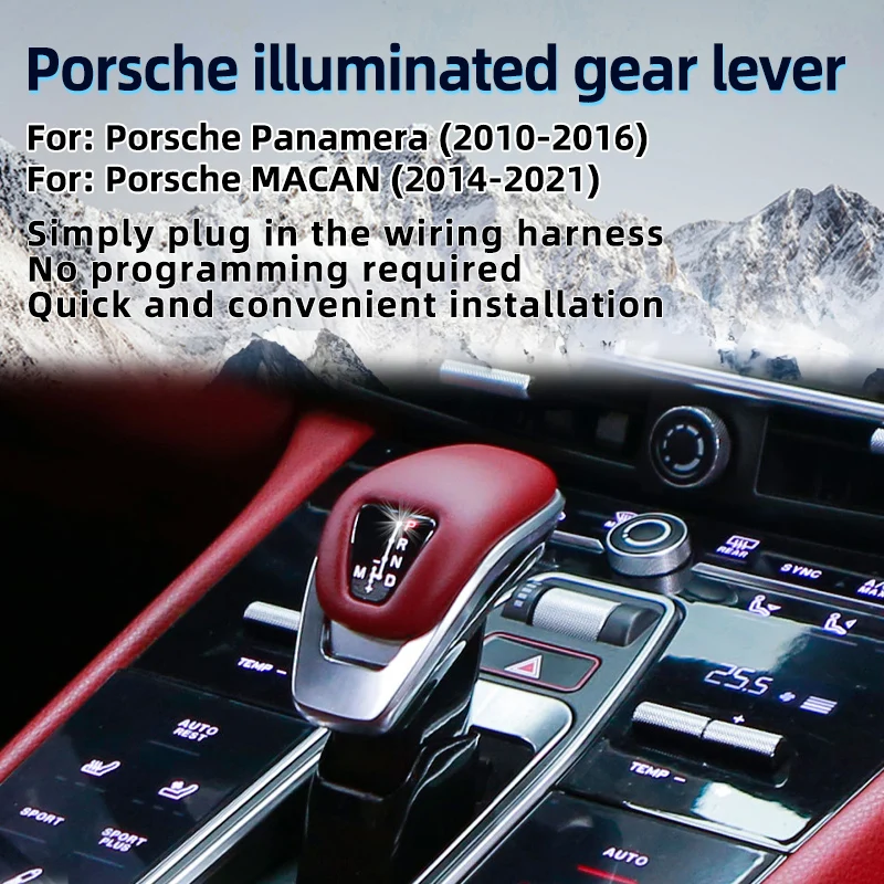 Gear Stick Shift Knob Shifter Replace Interior Modification Kit Gear Box Area For Porsche Panamera 970 Macan 2010-2021