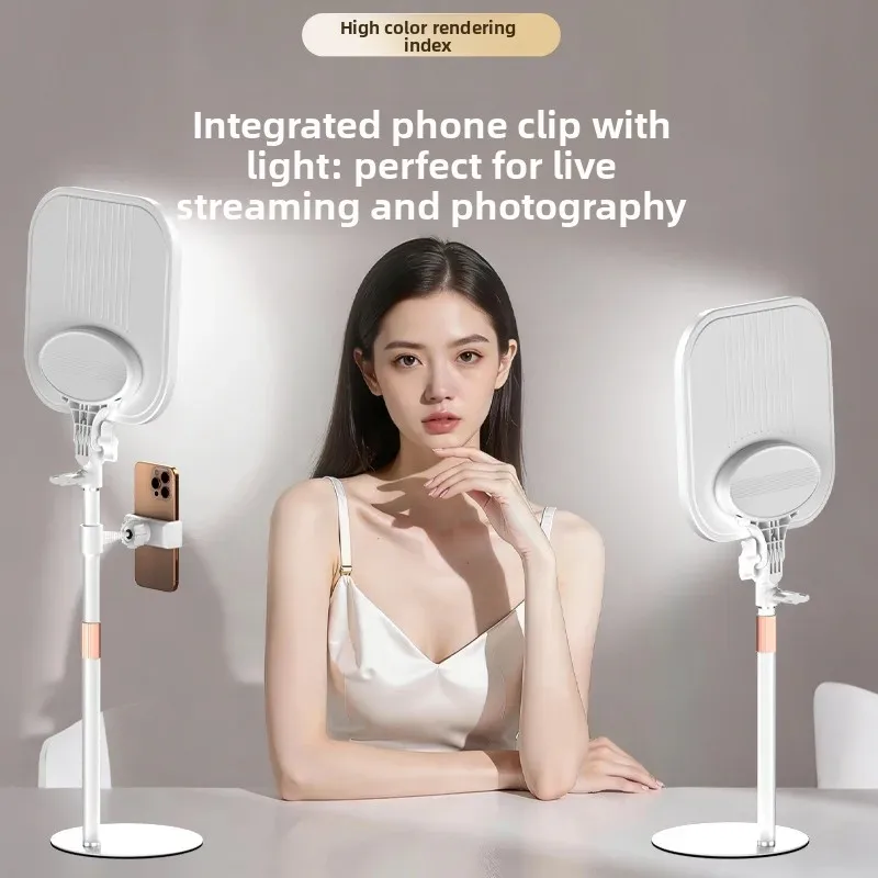 2026 Side-lit Full Screen Soft Fill Light with Phone Clip Desktop Kit for Live Stream Portrait Photography