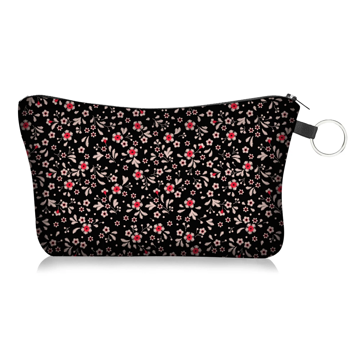 Women's Floral Makeup Bag, Large Capacity Sanitary Napkin, Touch-up, Makeup Supplies, Canvas Storage Bag, Toiletry Bag ﻿