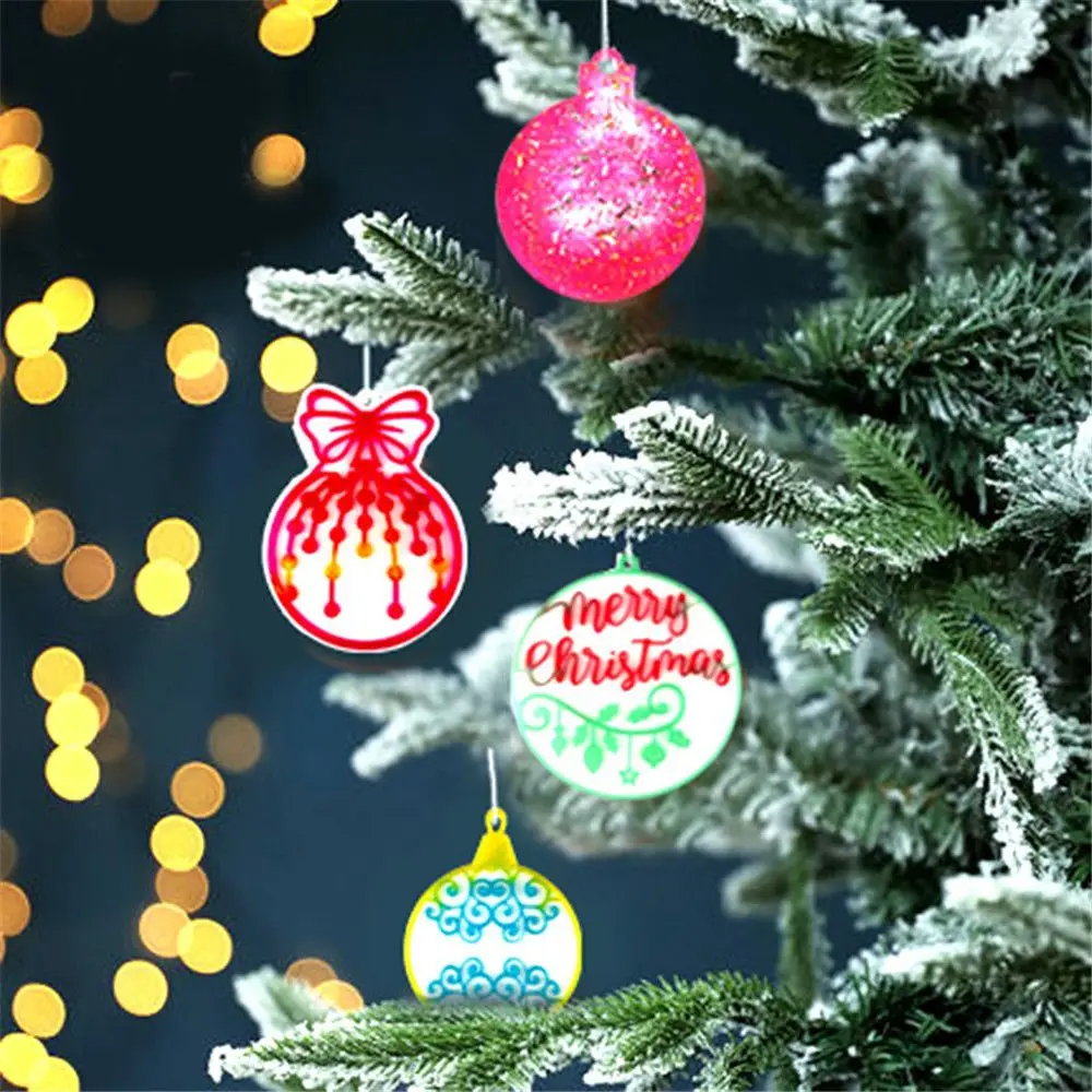 Xmas ball Clay Mold Candy Chocolate Christmas Ball Mold Silicone Moulds Keychain Molds Jewelry Making Tool