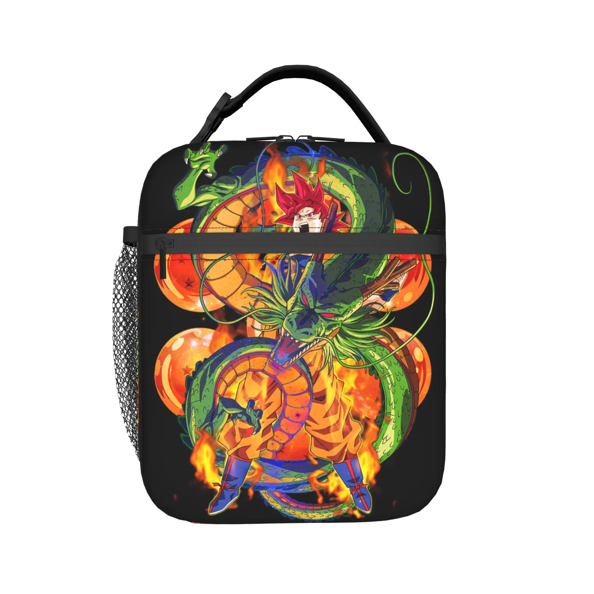 D-Dragon Ball Thermal Insulated Lunch Bags for Travel Japanese Anime Portable Bento Box Cooler Thermal Lunch Boxes
