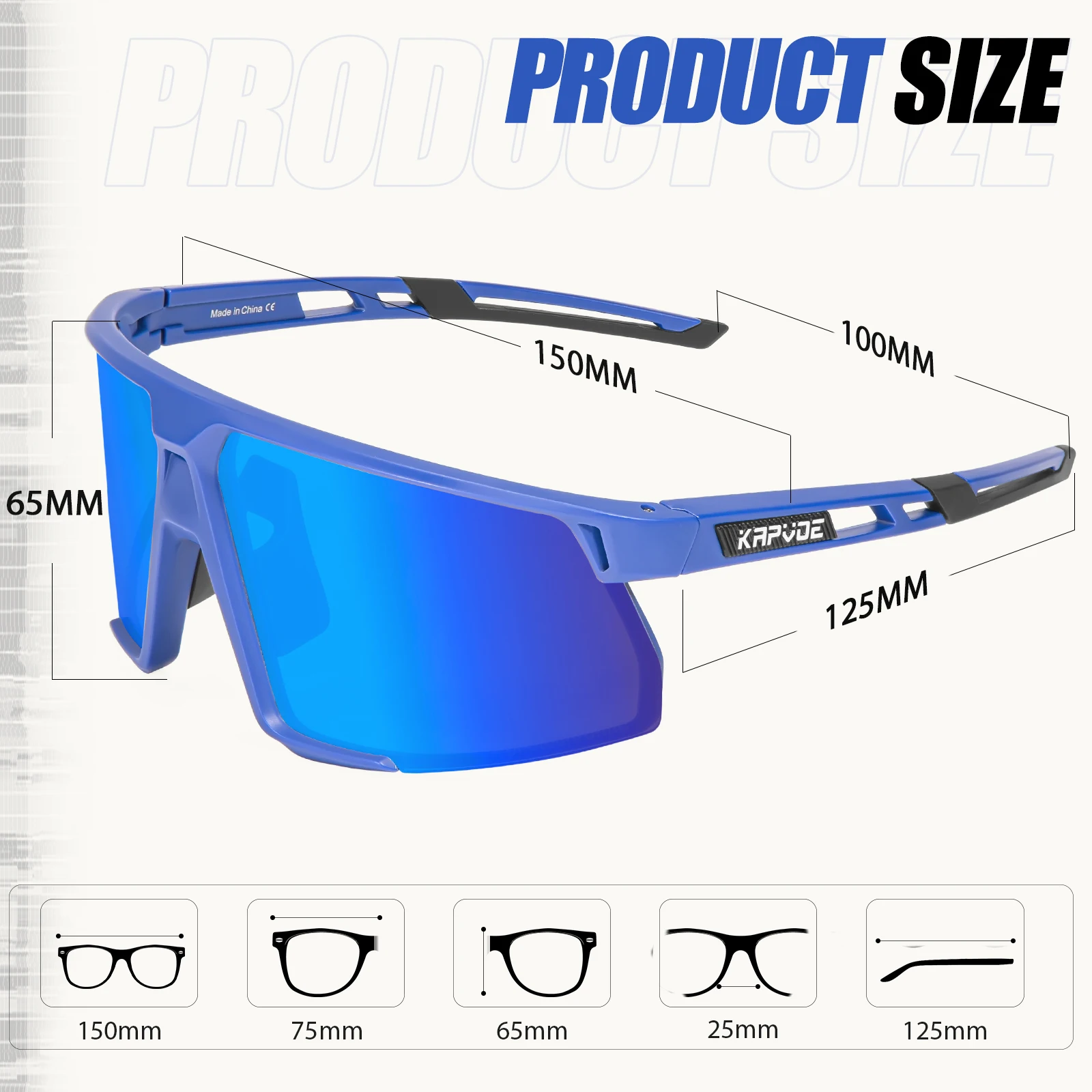 Kapvoe Sports Photochromic Cycling Glasses MTB UV400 Protection Glasses Fishing Hiking Eyewear Men Women Outdoor Riding Glasses