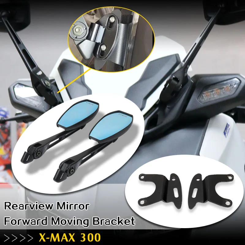 

Для YAMAHA XMAX300 X-MAX XMAX 300 2023 аксессуары для мотоциклов Зеркала заднего вида стеклянное заднее боковое зеркало держатель кронштейн