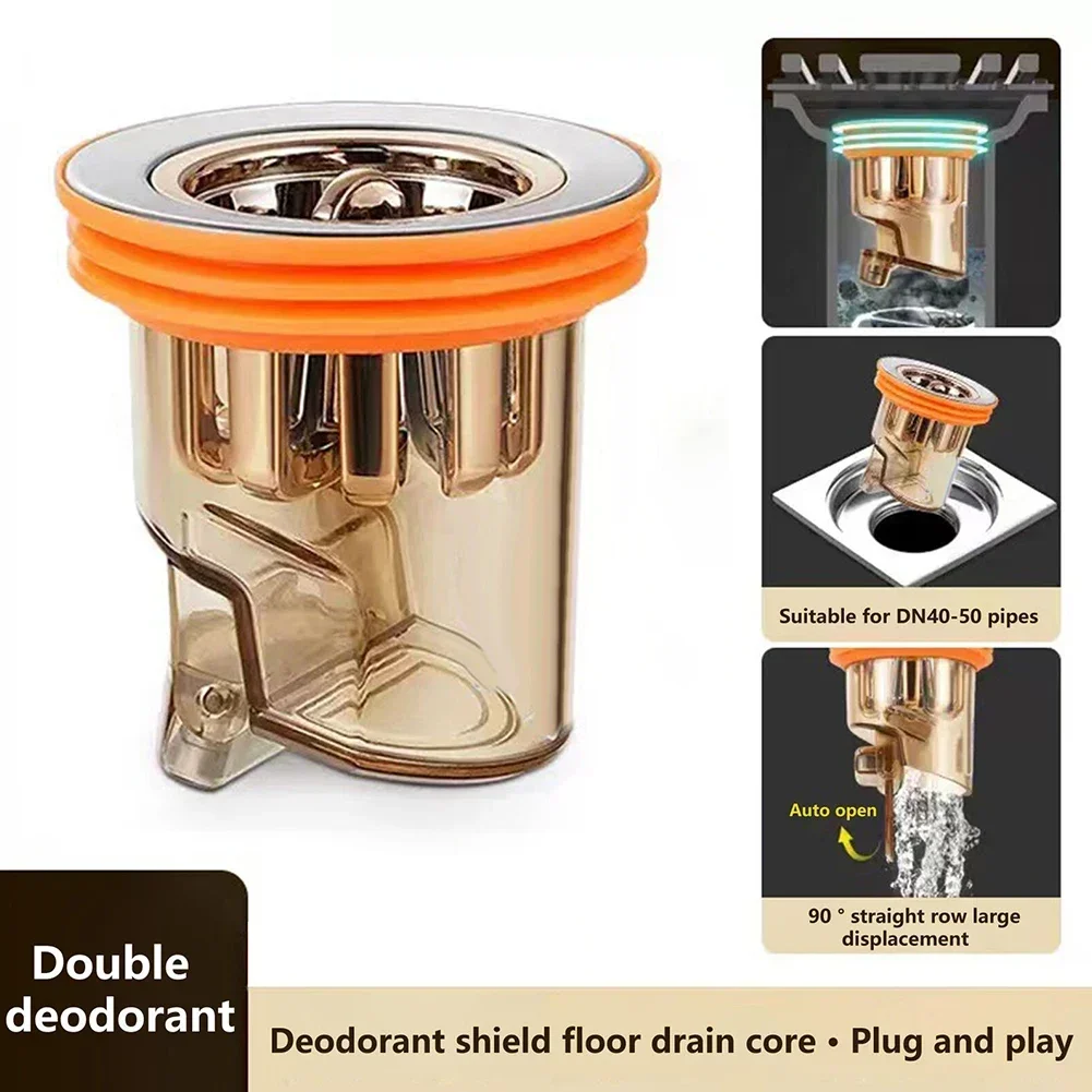 1pc Way Valve Shower Drainer Floor Drain Anti Odor Drain Cover Sewer Strainer Plug Plug And Play Floor Strainer Plug Trap