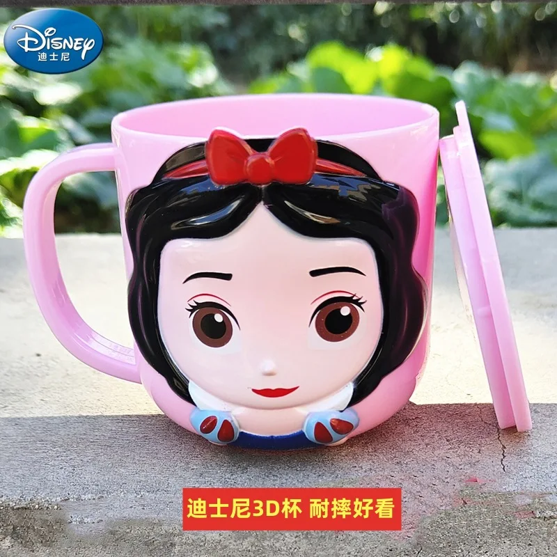 Tasse de dessin animé Disney Stitch pour enfants, tasse à lait avec couvercle, Elsa congelée, tasse à boire à la maison 3D, tasse à eau pour enfants, broCumbria de la bouche