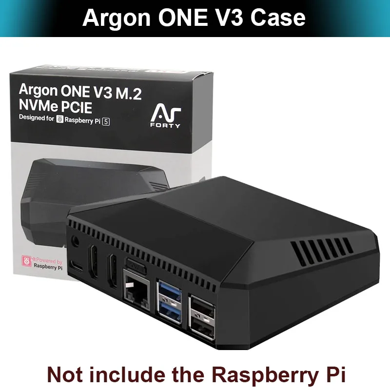 

Аргон ONE V3 чехол алюминиевый корпус для Raspberry Pi 5 Встроенный PWM вентилятор полный HDMI-совместимый блок приемника с кнопкой питания ИК для RPI 5