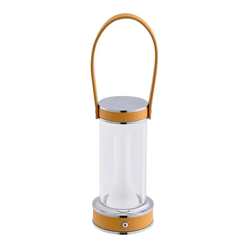 Creative Leather Portable Table Lamp Rechargeable Atmosphere Camping Night Light Modern Touch Table Lamp