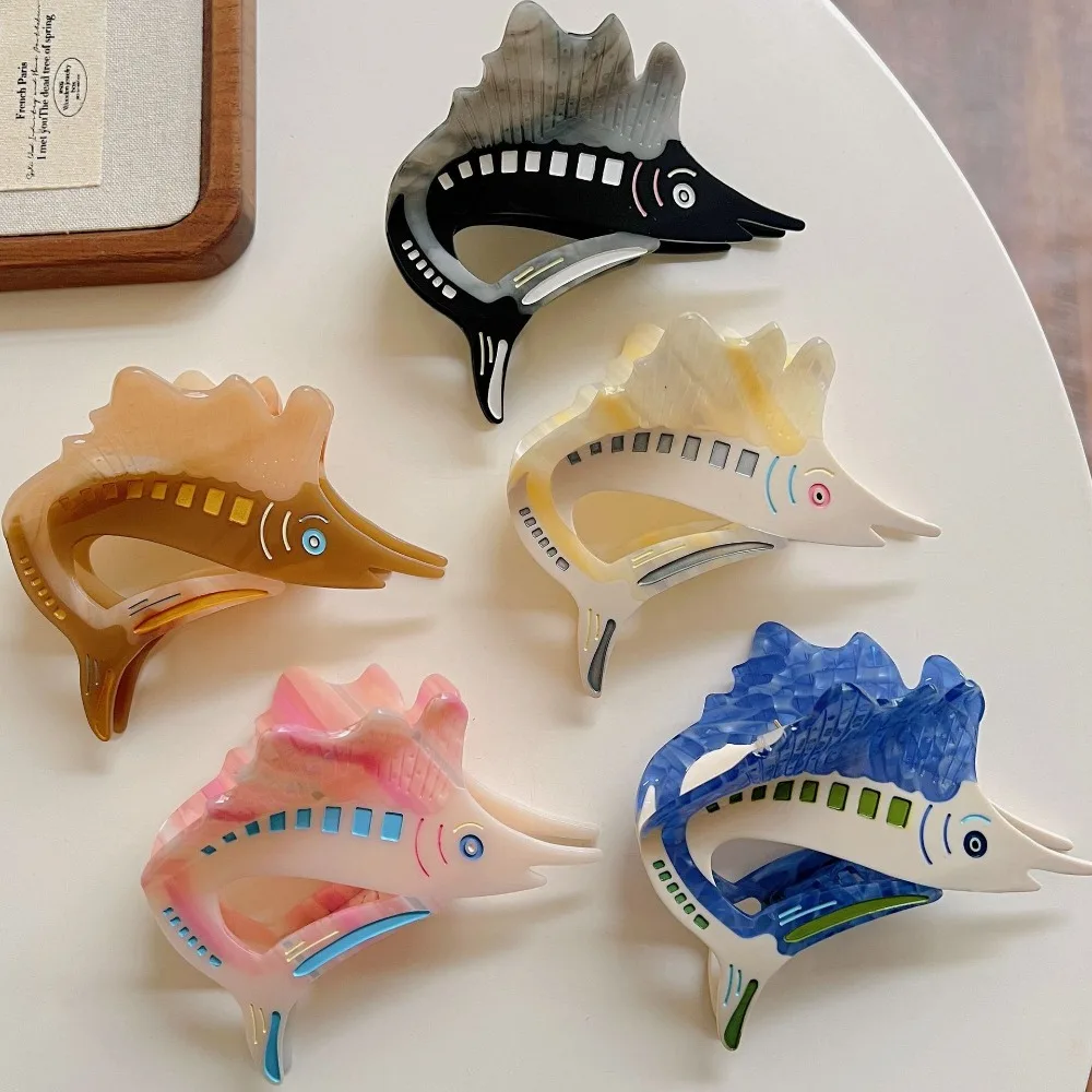 فريدة من نوعها الأسماك التونة مشبك شعر الحلو الكورية نمط خلات المحيط توني مشبك شعر الكرتون الإبداعية الكائنات البحرية القرش كليب يوميا #5