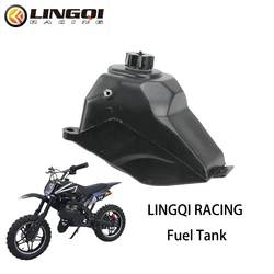 LINGQI RACING Motorcycle Plastic Gasoline Petrol Tanks Black Gas Fuel Tank Cap For Mini Aopllo Dirt Bike Pit Bike Spare Parts