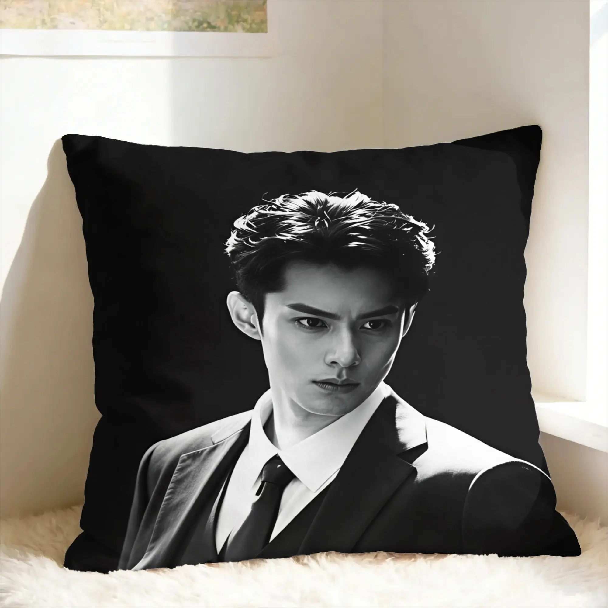 Wang Hedi Dylan Wang Actor Pillowcases  Vintage Pillow Case For Sofa Home Decoration Design Pillow Cover