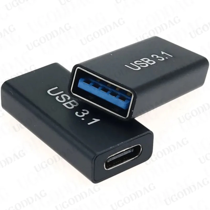 1/2 PCS USB 3.0 Coupler Female to USB Type C Female Adapter Super Speed USB3.0 Type-C Extender Connection Converter