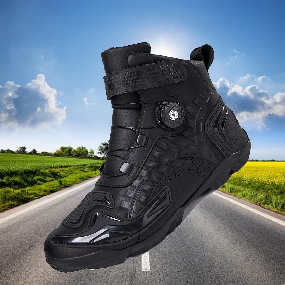 Motorcycle Boots Men Motor Motorbike Riding Shoes Anti-fall Motorcycle Shoes Motocross Off-Road Racing Boots