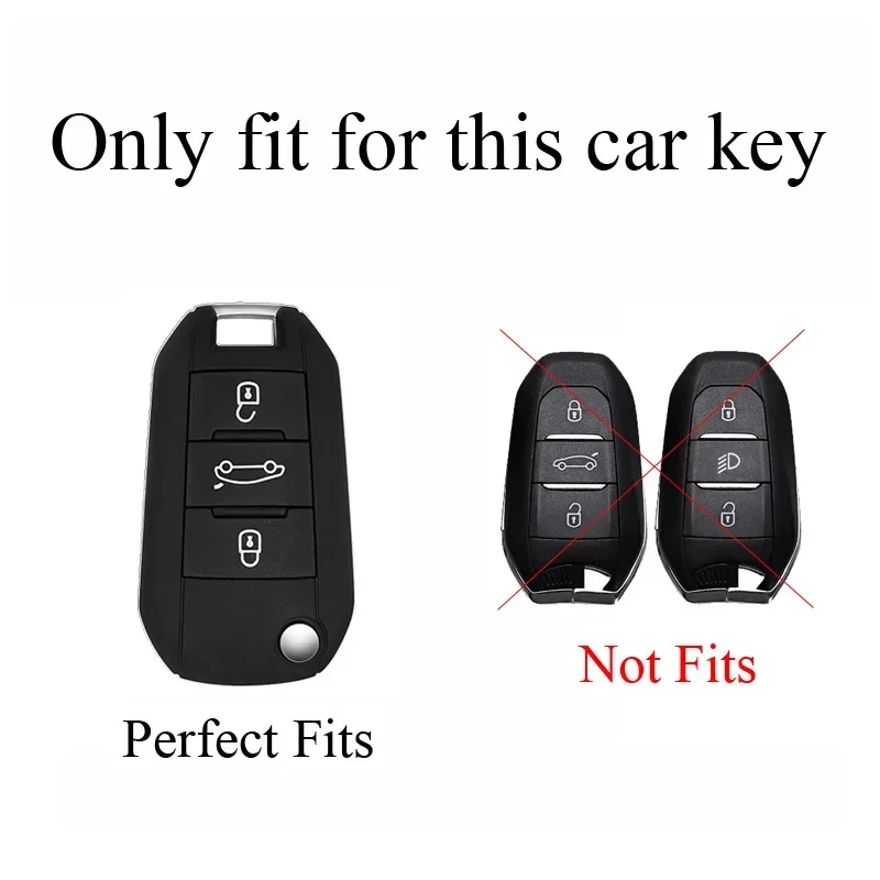 Car Key Case Cover Shell for Peugeot 208 308 408 508 2008 3008 4008 5008 for Citroen C3 C4 CACTUS C6 C8 3 Buttons Flip Remote