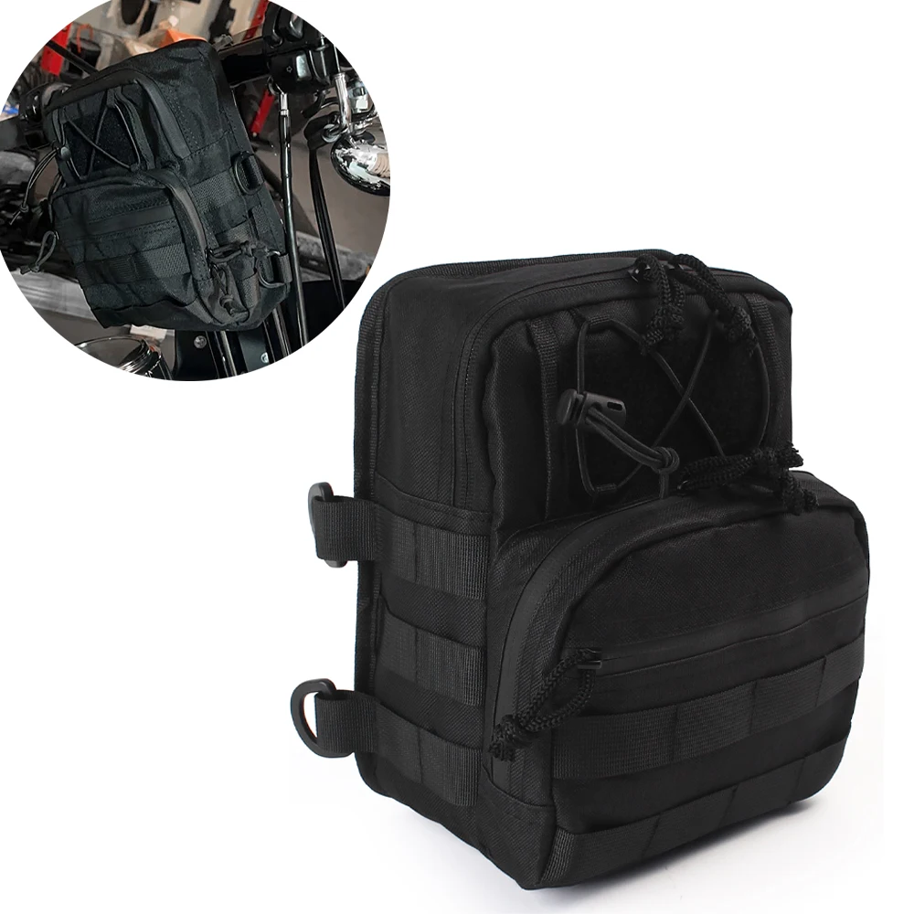 Universal Motorcycle Club Style Utility Molle Traveller Bar Handle T-Bar Bag Handle for Harley Dyna Softail Sportster