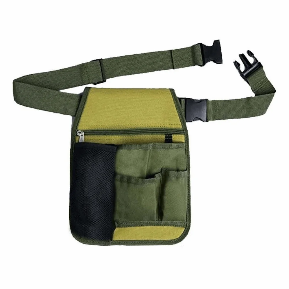 Multi-Pocket Gardening Tool Fanny Pack Net Bag Design Durable Convenient Storage Bag Adjustable Portable
